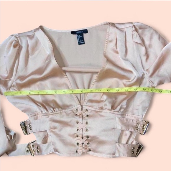 Forever21 Deep V-neck Crop Top Small - Picture 13 of 16